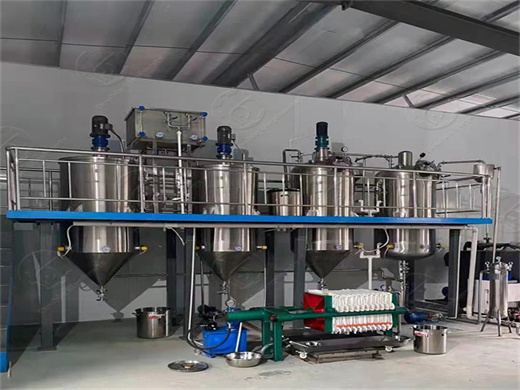 high quality crude vegetable oil refining machine process